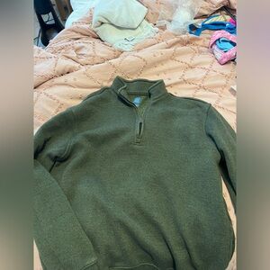 Green quarter zip sweatshirt